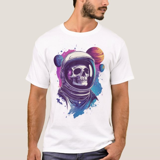 Camiseta Skull Astronaut Explorer (Frente)