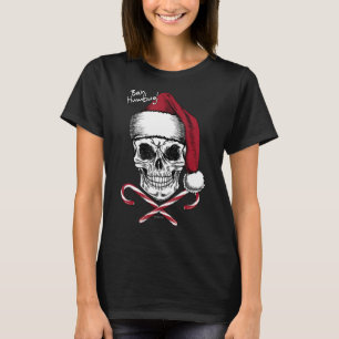 Camiseta Skull Bah Humbug Natal Engraçado Papais noeis T ca