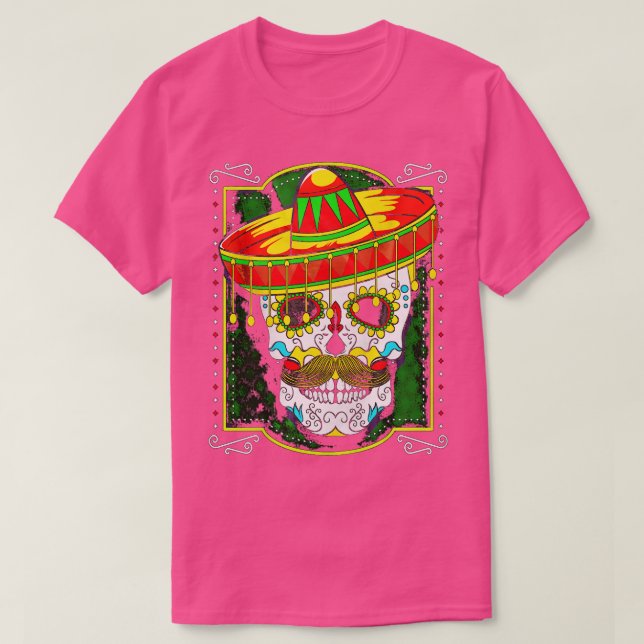Camiseta Skull Candy Cinco De Mayo (Frente do Design)