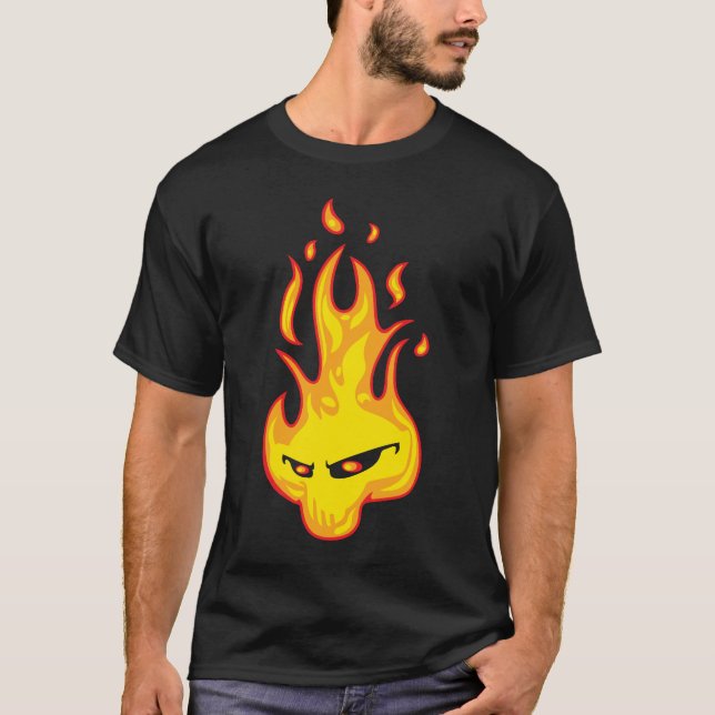 Camiseta Skull chama (Frente)