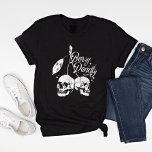 Camiseta Skull Cherry Spooky and Sweet Gothic Halloween<br><div class="desc">Apresentando nossa divertida e humorada Camiseta de cereja "Berry Deadly", a adição perfeita ao seu guarda-roupa gótico nesta estação assustadora. Esta camisa única do crânio apresenta um design impressionante com dois crânios brilhantemente ilustrados como cerejas, acompanhados pela frase espirituosa "Berry Deadly." Abraçar o espírito do Dia das Bruxas com esta...</div>