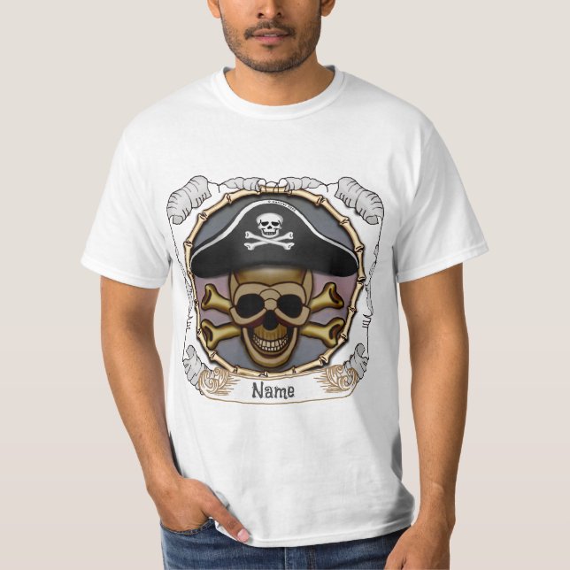 Camiseta Skull Crossbones Pirate (Frente)