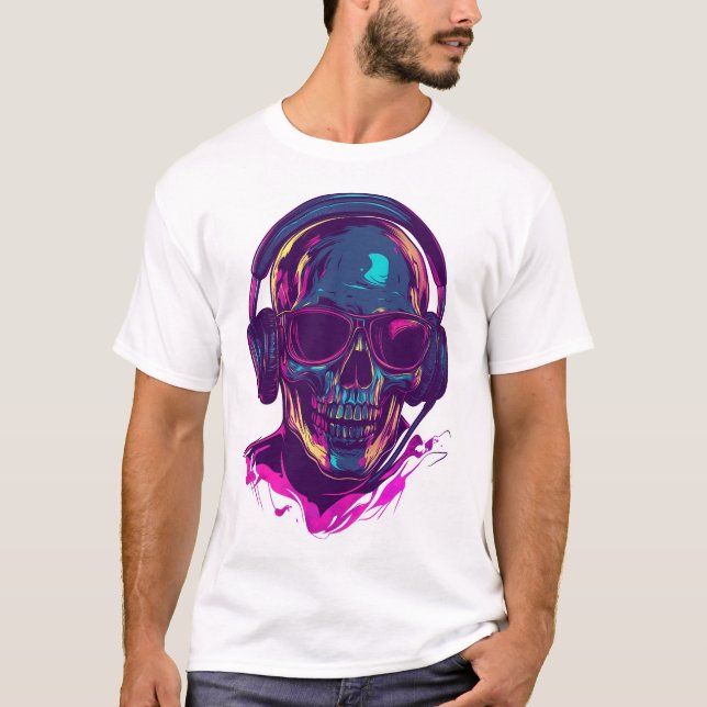 Camiseta Skull DJ Vibes (Frente)