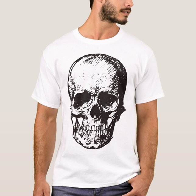 Camiseta Skull Fantasy Art Rock Punk Heavy Metal (Frente)