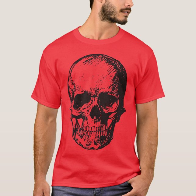 Camiseta Skull Fantasy Art Rock Punk Heavy Metal (Frente)