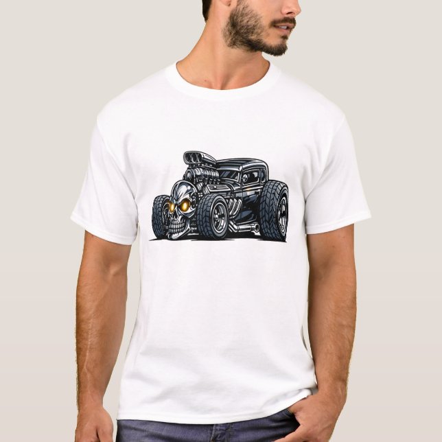 Camiseta Skull Hot Rod (Frente)