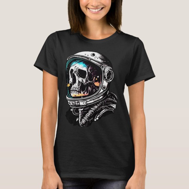 Camiseta Skull in an astronaut helmet skull astronaut (Frente)
