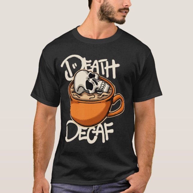 Camiseta Skull in Coffee Cup streetwear  (Frente)
