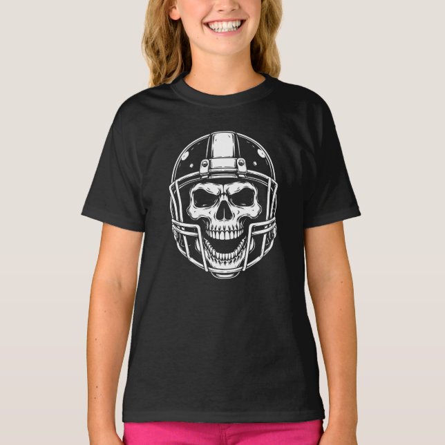Camiseta Skull in Helmet Gridiron Edge (Frente)