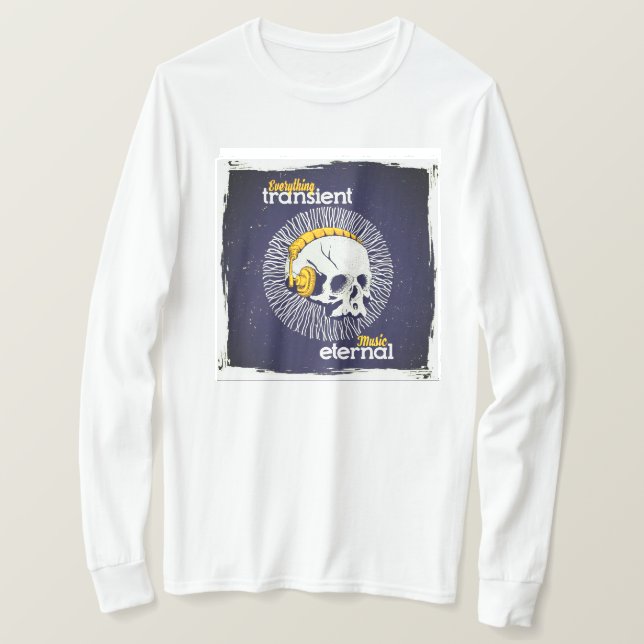 Camiseta Skull Love Music (Frente do Design)