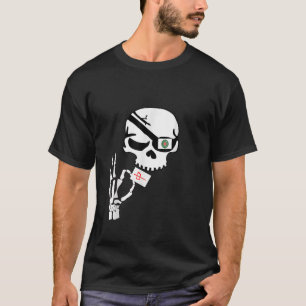 Camiseta Skull Mahjong Player Skeleton Jogando Mahjongg Gif