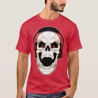 Camiseta Skull Musical Headphone Music