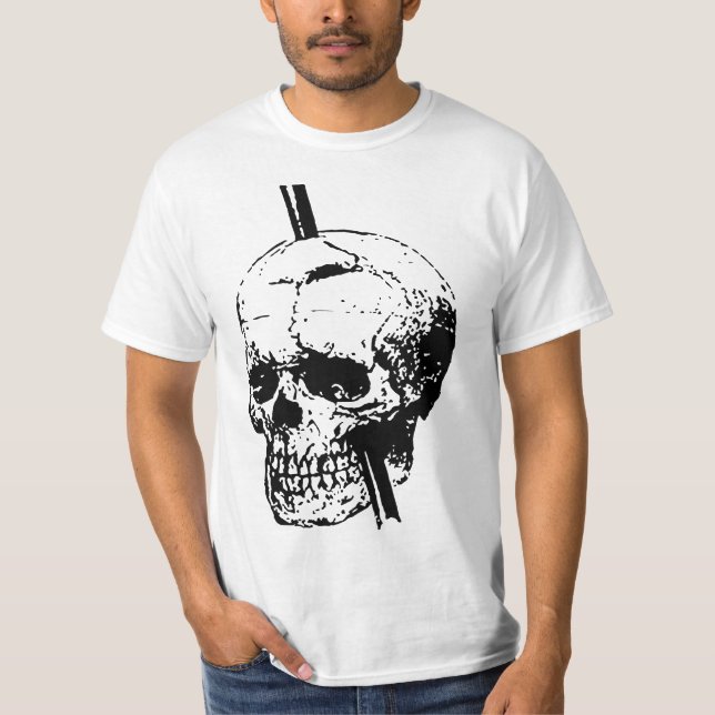 Camiseta Skull of Phineas Gage With Tamping Iron  (Frente)