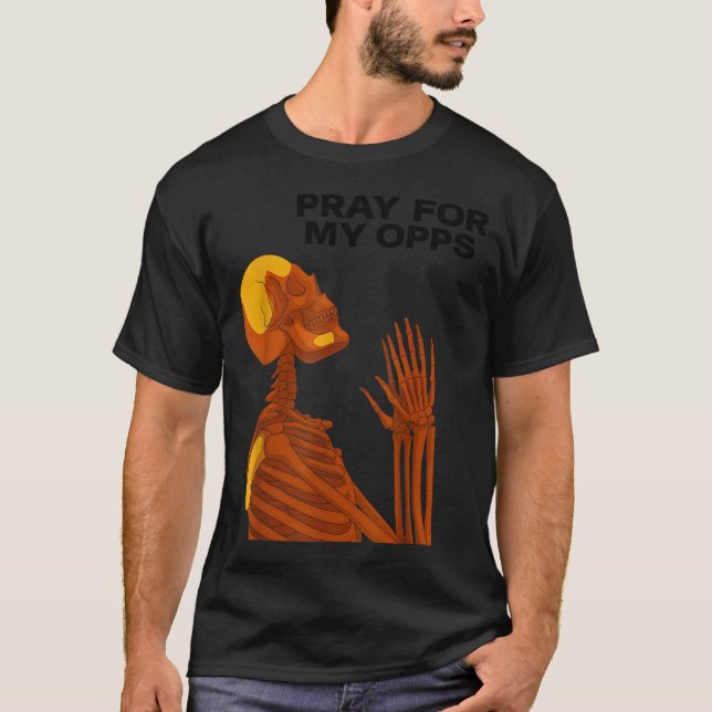 Camiseta Skull Pray For My Opps 2026  (Frente)