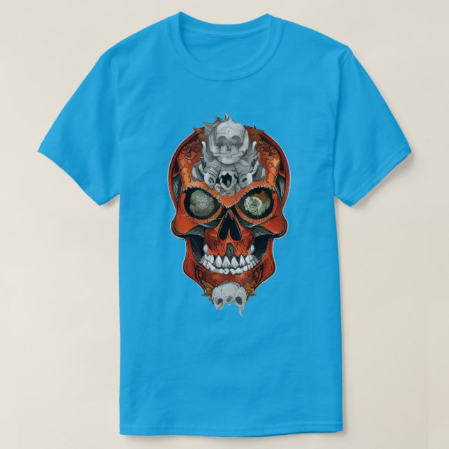 Camiseta Skull Psicodélica (Frente do Design)