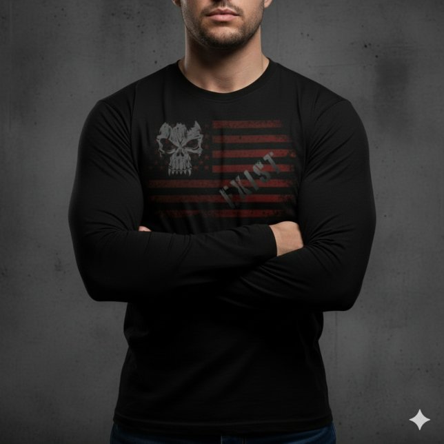 Camiseta Skull Shirt | Distressed Flag Tee | Patriotic Tee (Criador carregado)