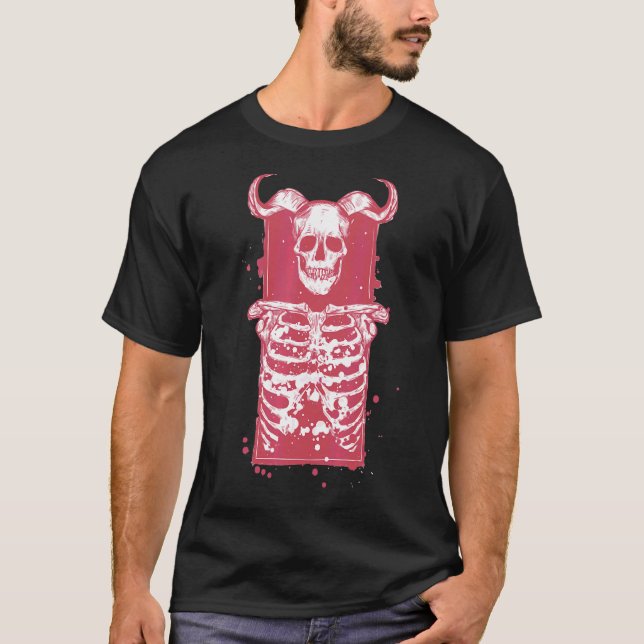 Camiseta Skull Skeleton Gothic Gótico Art (Frente)