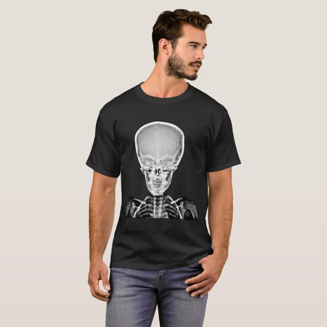 Camiseta Skull Skeleton Xray Foto: Anatomia Humana (Frente Completa)