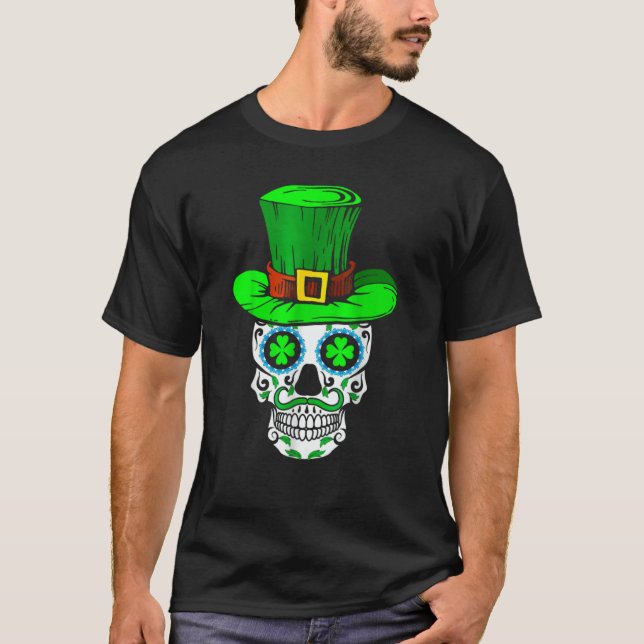 Camiseta Skull St Patricks Day Irish Saint Patricks Day of  (Frente)