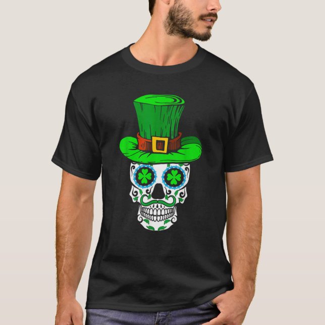 Camiseta Skull St Patricks Day Irish Saint Patricks Day of  (Frente)