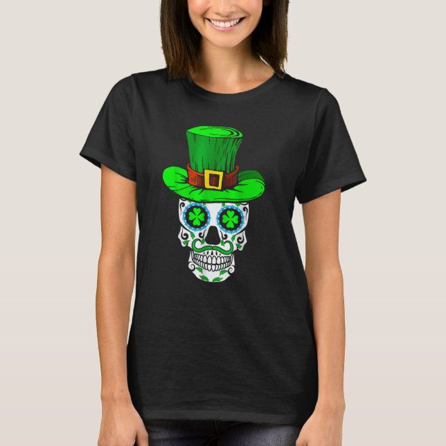 Camiseta Skull St Patricks Day Irish Saint Patricks Day of  (Frente)