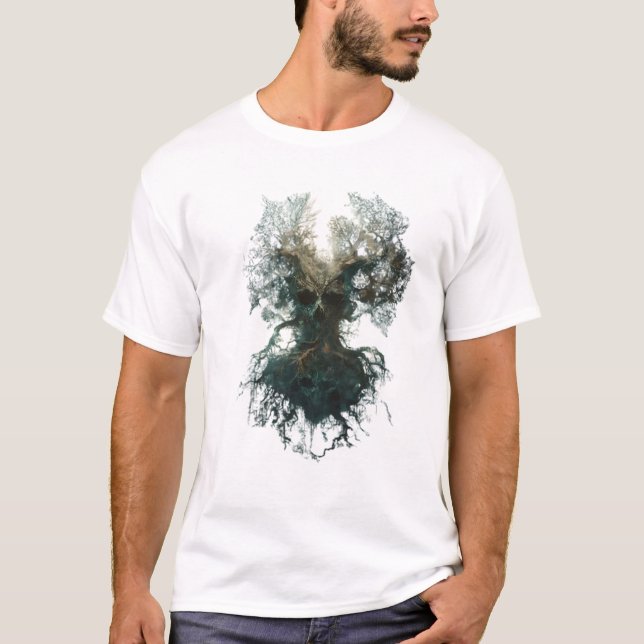 Camiseta Skull Tree Surreal Dark Nature (Frente)