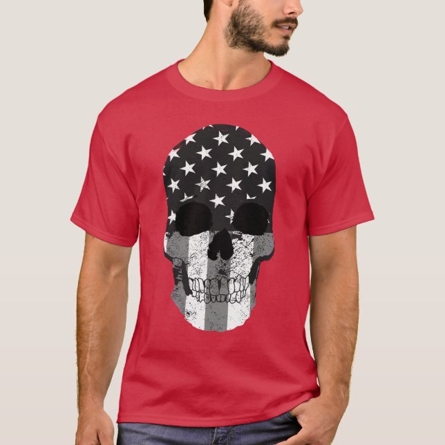 Camiseta Skull Warrior USA (Frente)