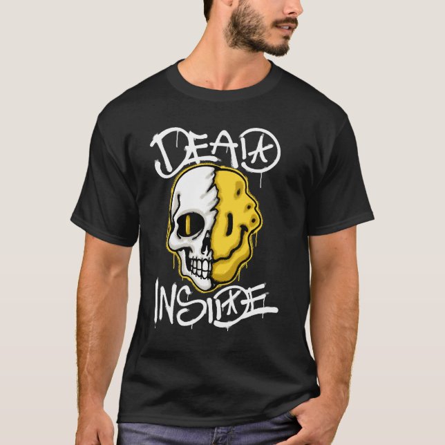 Camiseta skull with a melting streetwear (Frente)