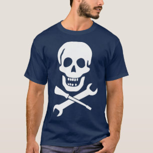 Camiseta Skull with tools for plumber electrician