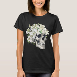 Camiseta Skull with White Lilies WOMEN'S T SHIRT