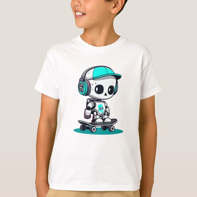 Camiseta SkullBot do skate (Frente)