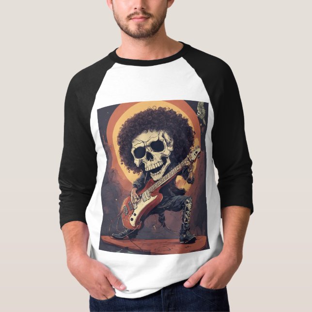 Camiseta SkullDesign #RabidSkull #ElectricGuitar #SkullArt (Frente)