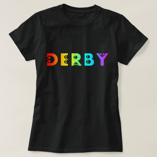Camiseta skullphabet de derby (Frente do Design)