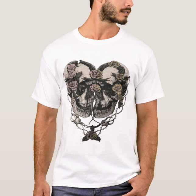 Camiseta Skulls and roses (Frente)
