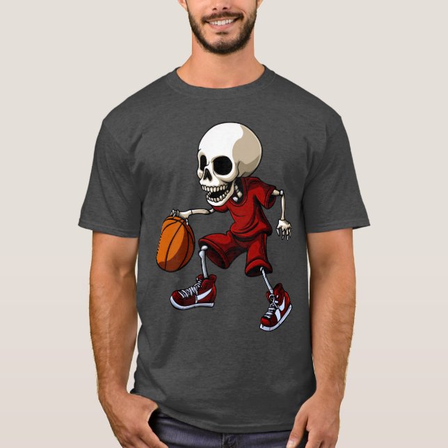 Camiseta Skulls basketball player / basketball skull T-Shir (Frente)