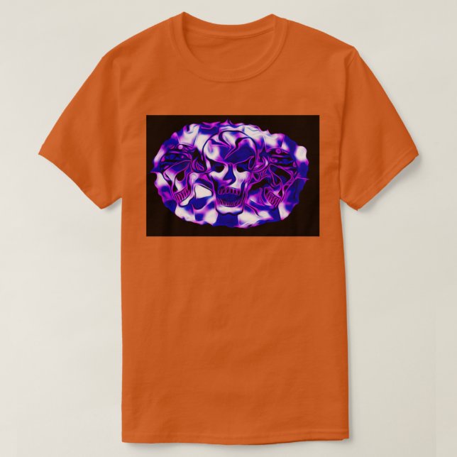 Camiseta Skulls Color Purple (Frente do Design)