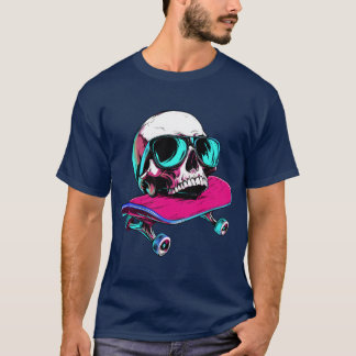 Camiseta Skulls skate - T-Shirt 1990er