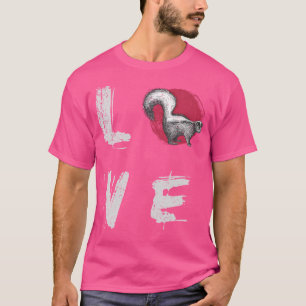 Camiseta Skunk de ideias do Dia de os namorados do amante d