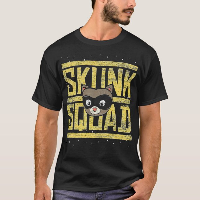 Camiseta Skunk Squad seja água, meu amigo higienista dental (Frente)