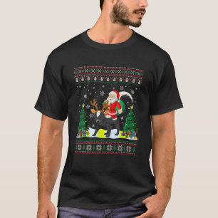 Camiseta Skunk Ugly Christmas Sweater Engraçado Santa Claus