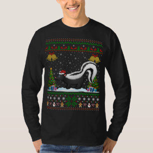 Camiseta Skunks Engraçados Xmas Gift Santa Hat Cristo Ugly