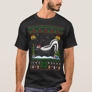 Camiseta Skunks Engraçados Xmas Gift Santa Hat Cristo Ugly