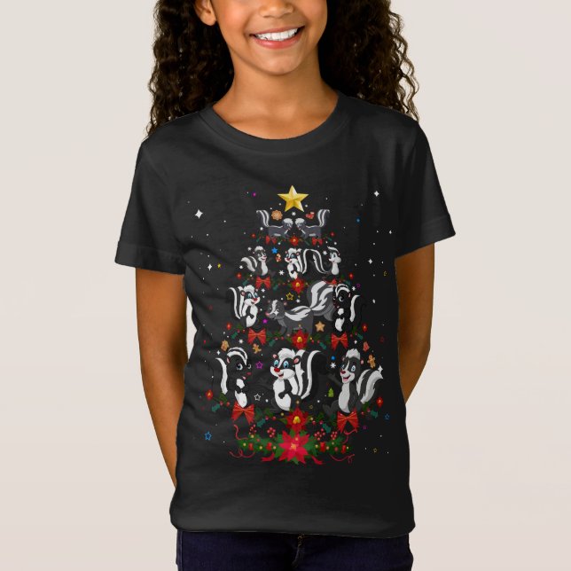 Camiseta Skunks Xmas Tree Gift Santa Hat Skunks Natal (Frente)