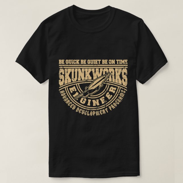 Camiseta Skunkworks Engineer Advanced Development Programs  (Frente do Design)