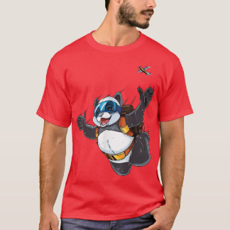 Camiseta Sky Diving Panda Bear - Endangered Adrenaline Seek