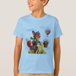 Camiseta "Sky Fox" Piloto do Amanhecer Aventura de Animal F