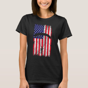 Camiseta Sky Paraglider Paramotor Paragliding American Flag