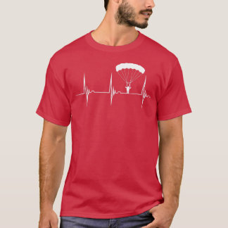 Camiseta Skydiva Heartbeat Skydiver Skydive EKG Pulse Jum