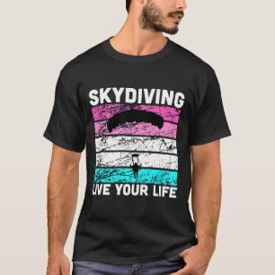 Camiseta Skydive In Retro Colors Para Instrutor de