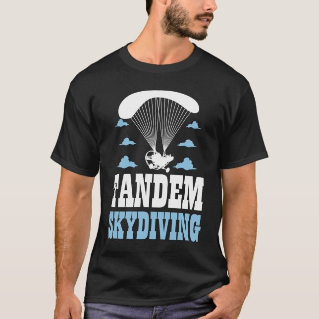 Camiseta Skydive Parachute Parachutist Skydiver Tandem Skyd (Frente)